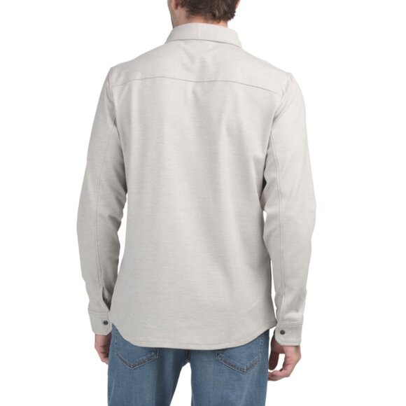 QUIKSILVER Heather Grey Belino Knit Button Down Shirt - Picture 2 of 2